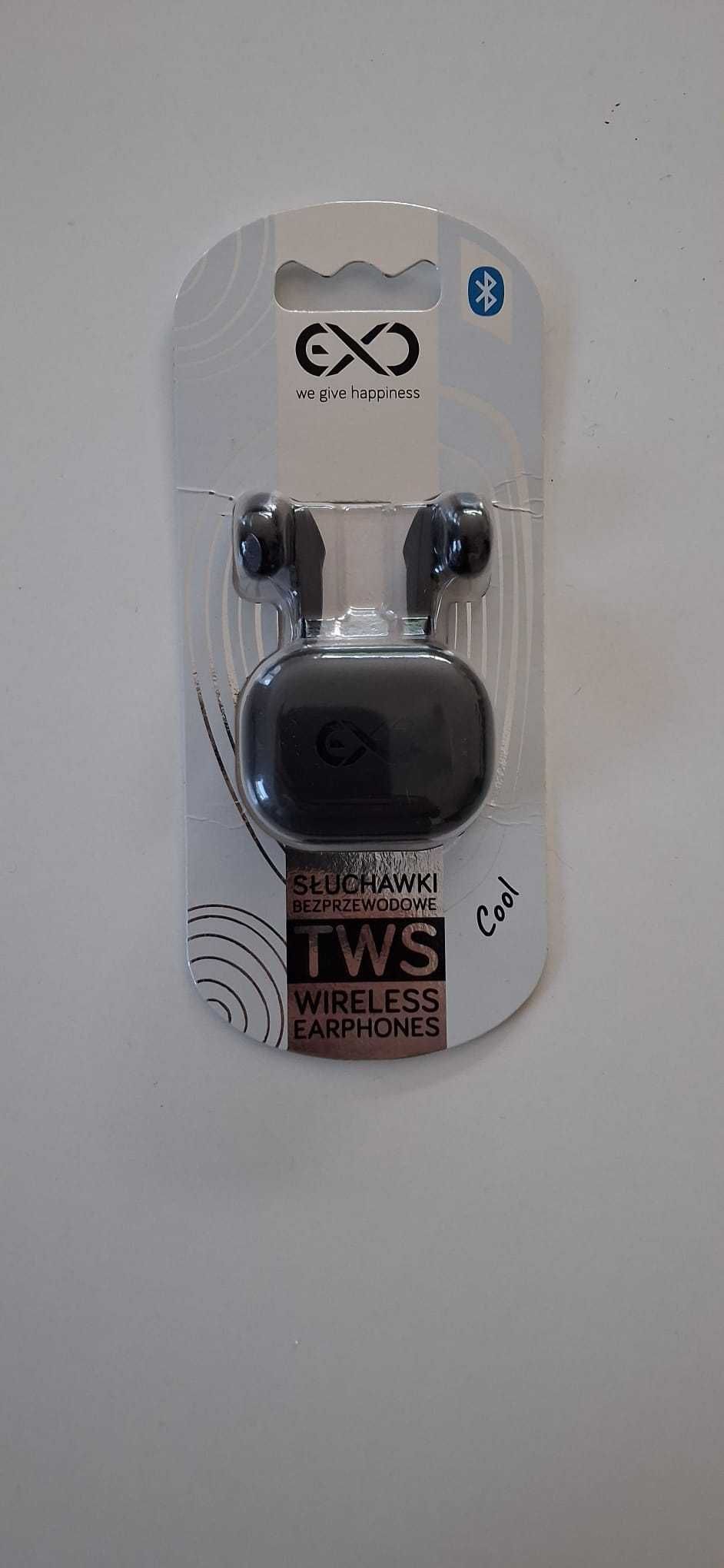 Słuchawki douszne bezprzewodowe TWS z mikrofonem eXc COOL czarne