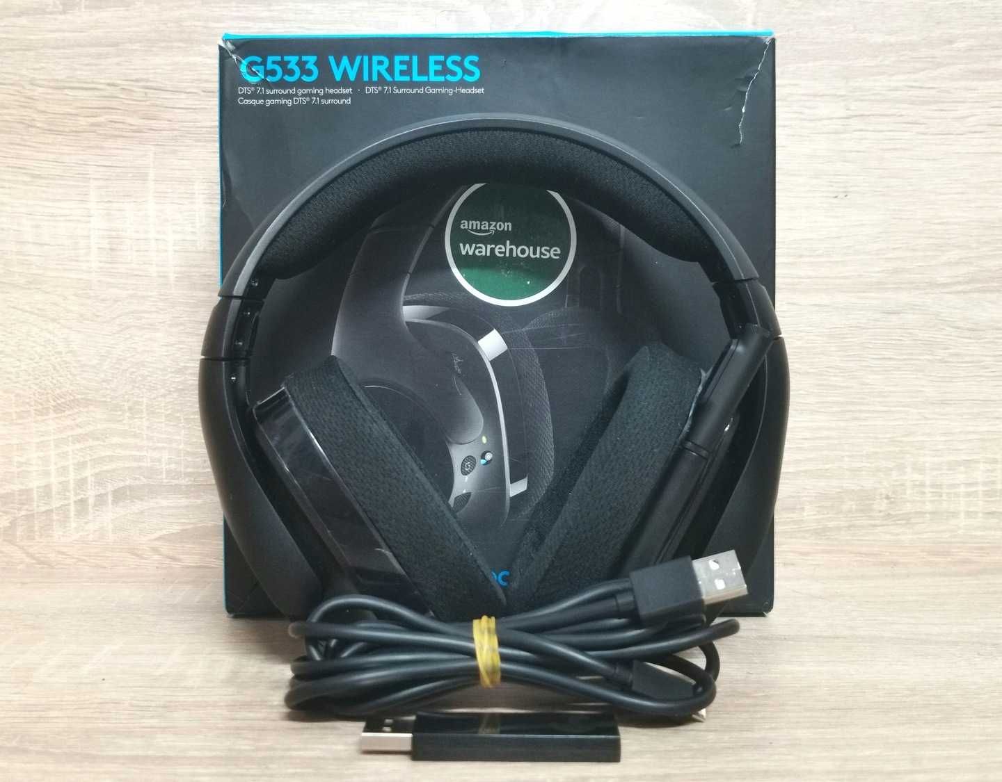 Słuchawki bezprzewodowe nauszne Logitech G533 Komplet Nówki!