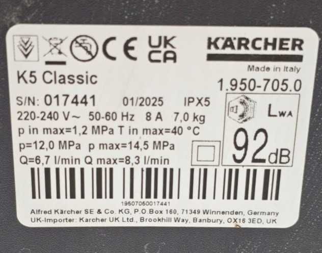 Myjka ciśnieniowa KARCHER K 5 Classic