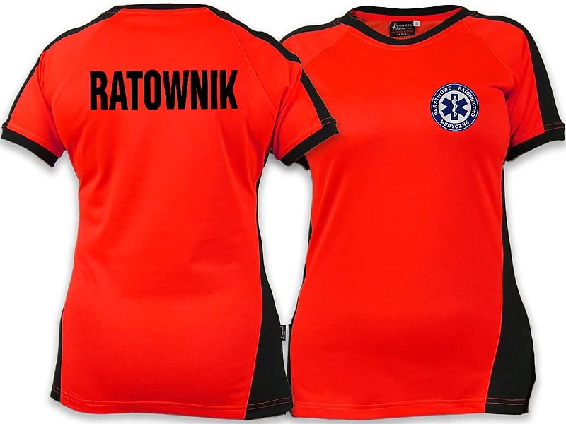 Koszulka ratownicza FLUO damska FUNKCYJNA (XS)