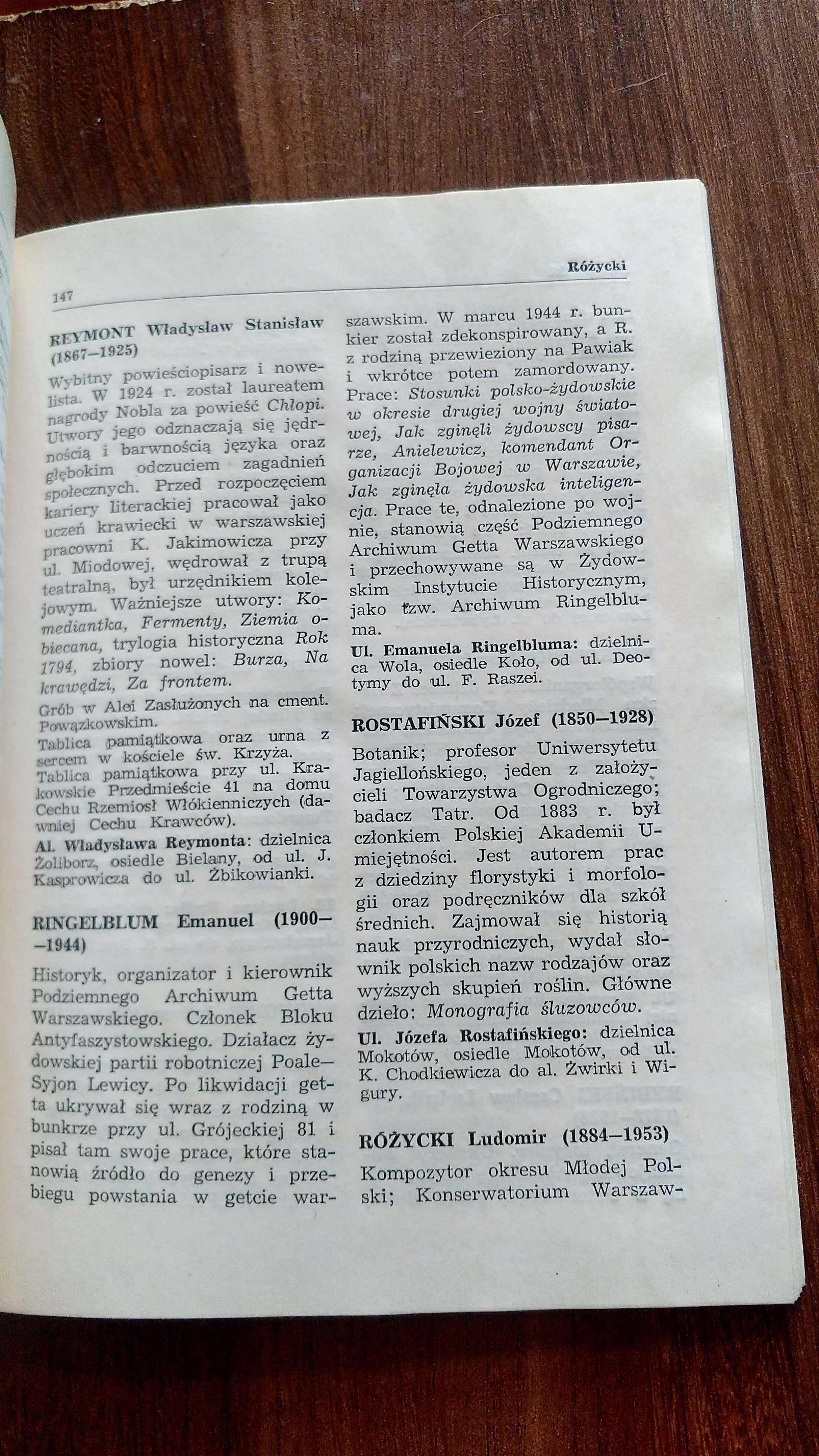 Od Agrykoli do Żywnego mały słownik patronów ulic Warszawy