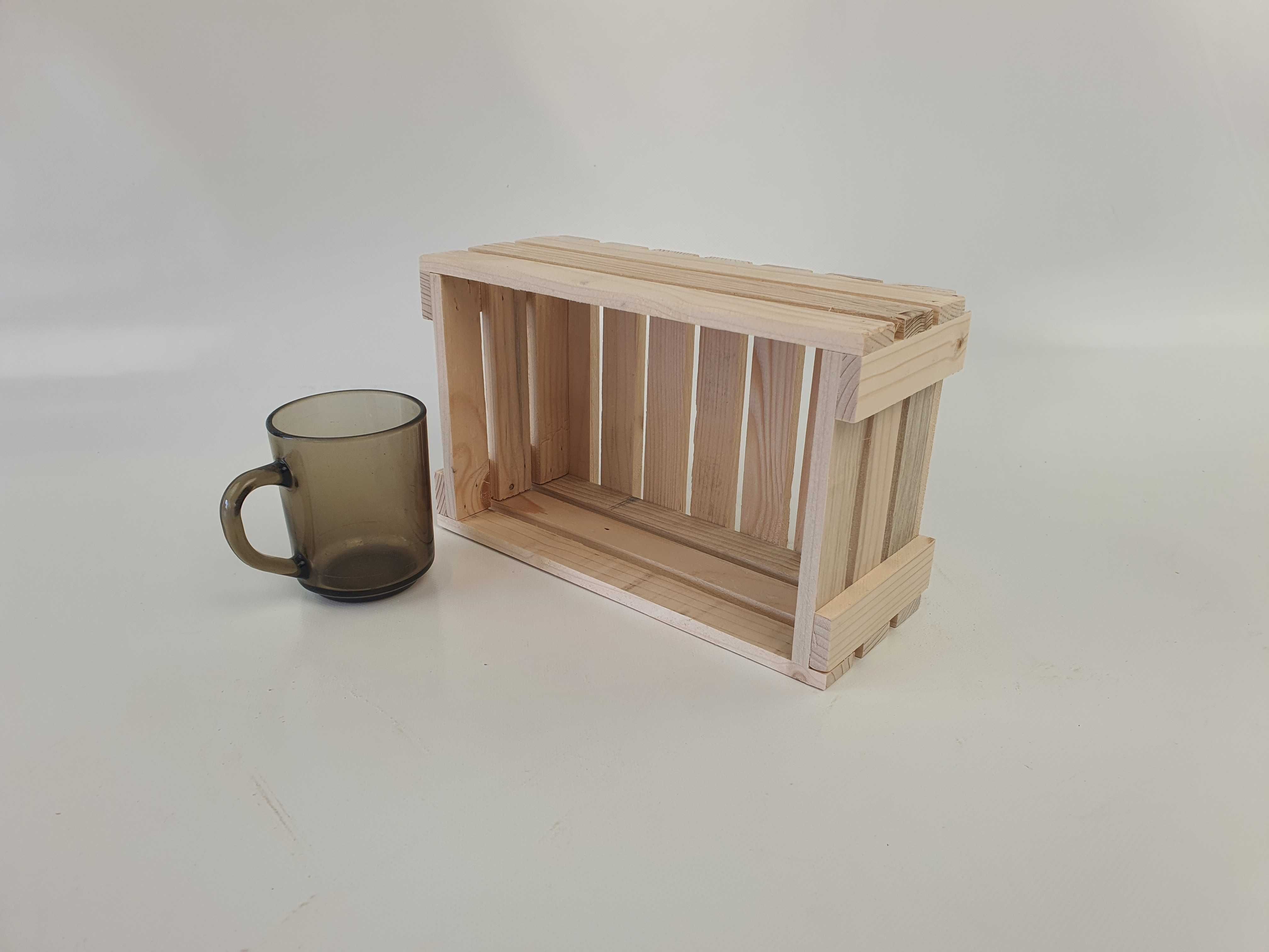 Skrzynka drewniana PREMIUM półka dekoracyjna 25x15x10 rozmiar S