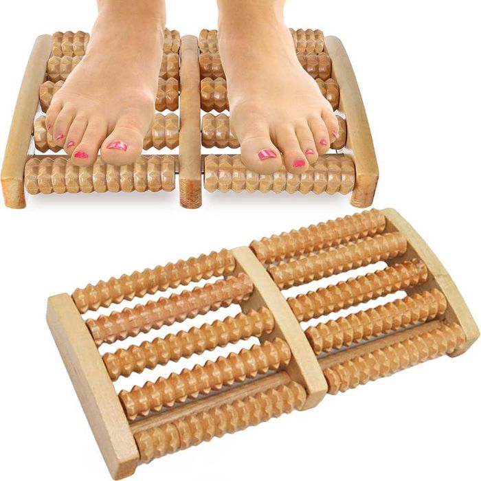 Masażer DO STÓP DREWNIANY rolki wałki do Masażu. ODPRĘŻENIE RELAX