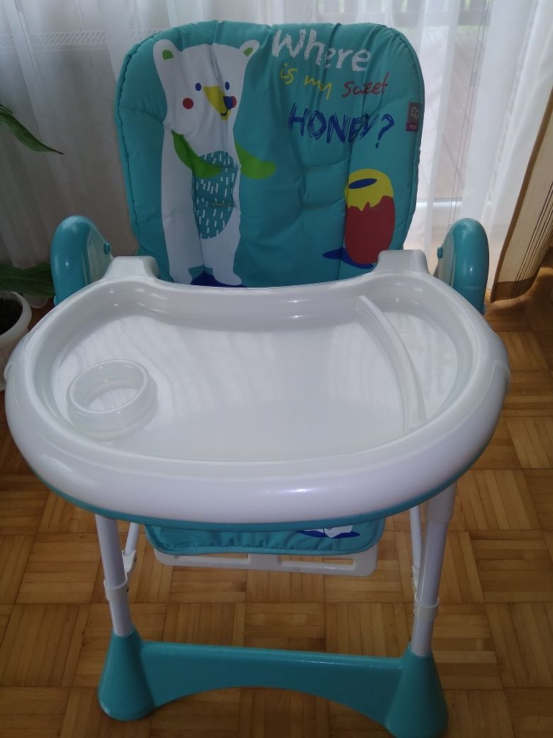 Krzesełko do karmienia Baby Design Pepe (kolor turkusowy)