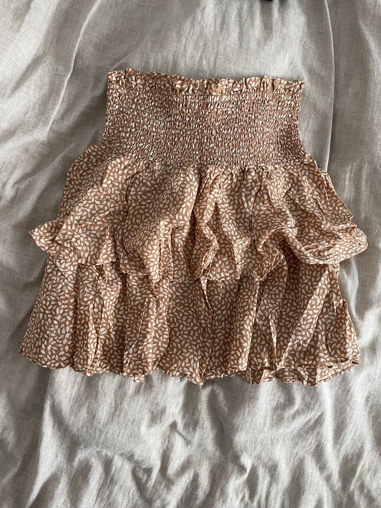 Letnia spódniczka H&M na gumie falbany S/36 spodnica