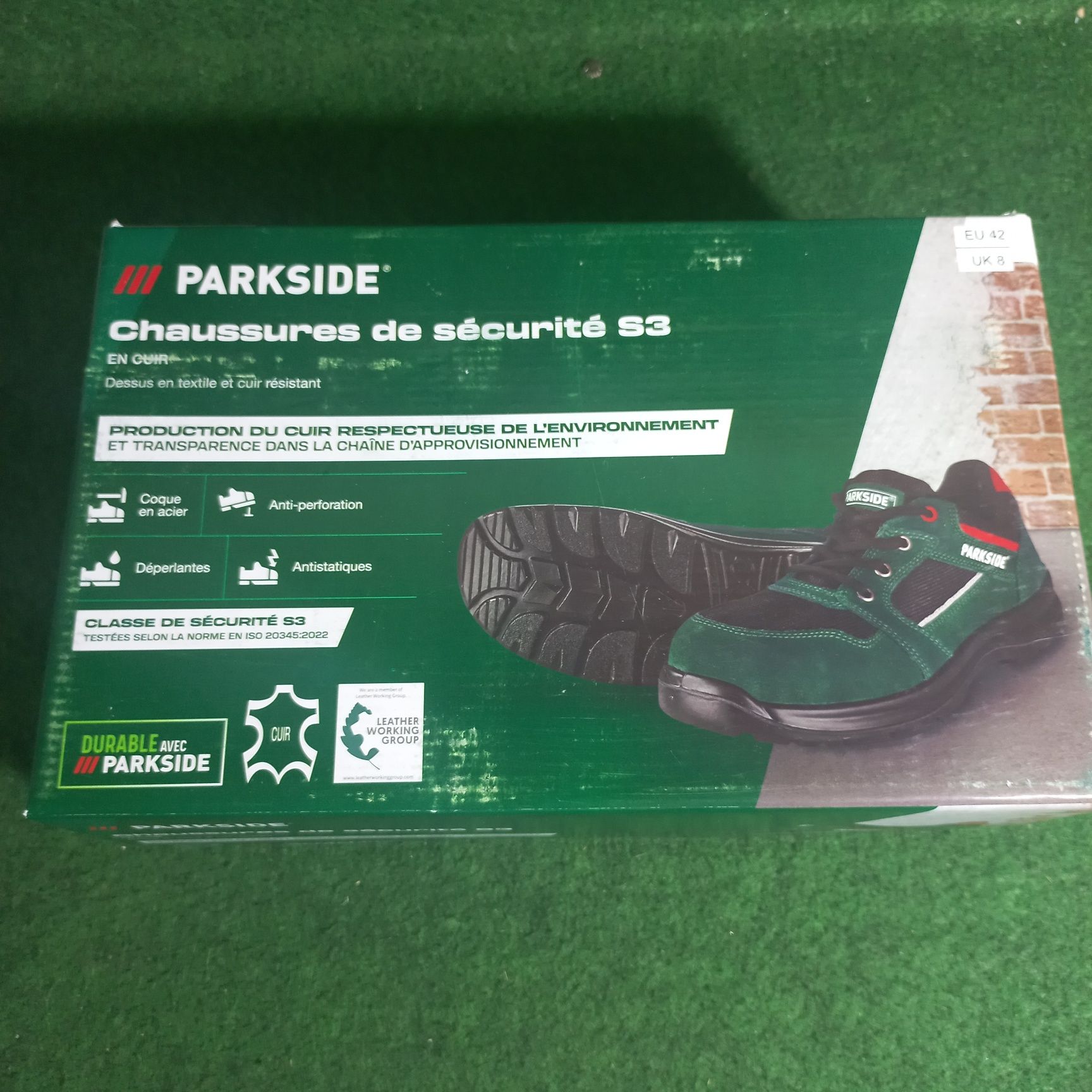 Робоче взуття Parkside S3 натуральна шкіра, антипрокольна підошва