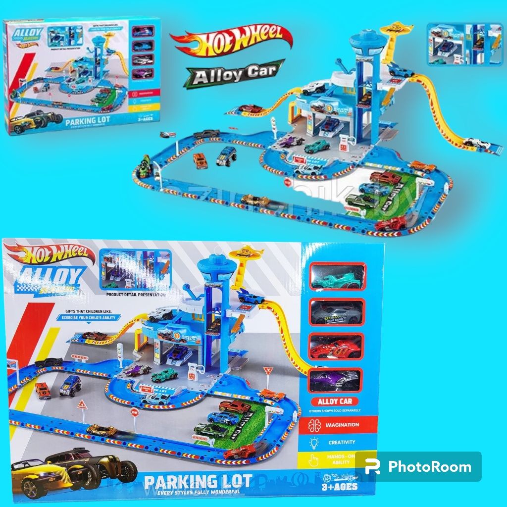 Большой набор парковки хот вилс Трек hot wheels с парковкой