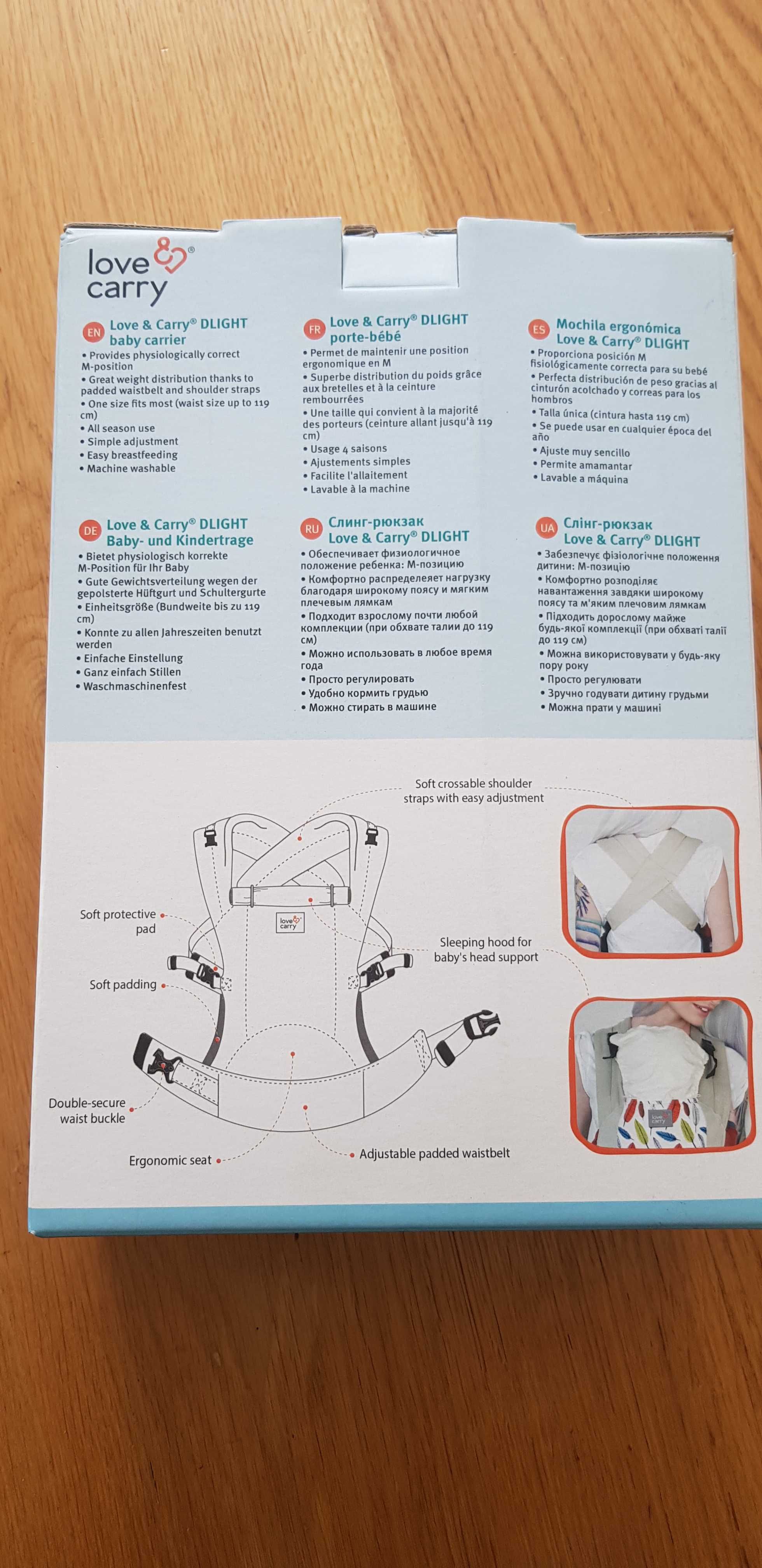 Nosidełko Ergonomiczne Love&Carry DLIGHT DIAMOND j. NOWE