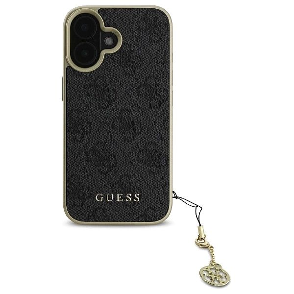 Guess GUHCP16SGF4GGR iPhone 16/6.1" czarny/black hardcase 4G Charms Co