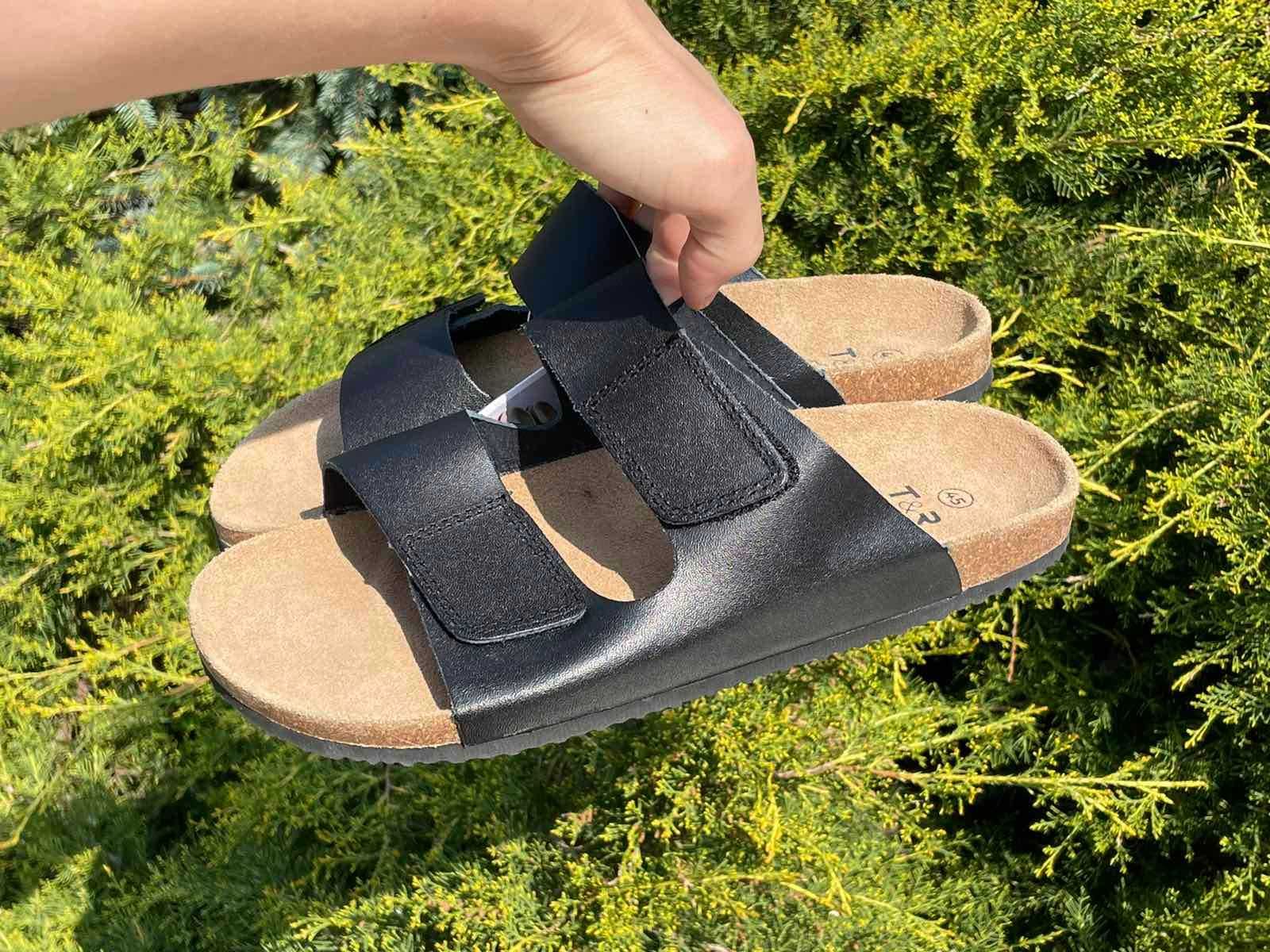 Шлепанцы Tom&Rose сланцы тапочки шлепки Birkenstock кожа вьетнамки