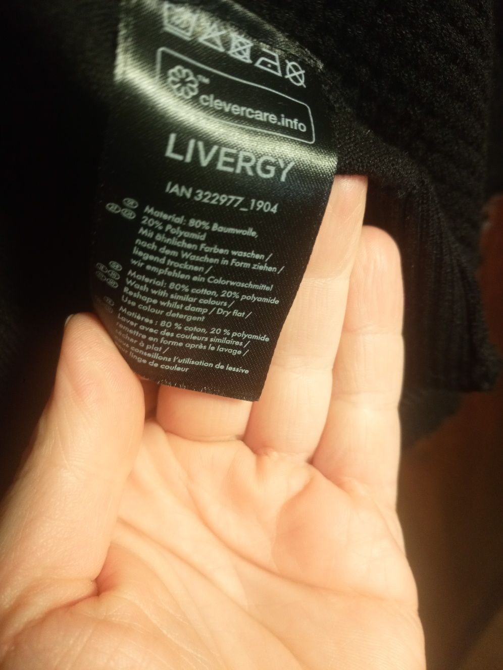Męski kardigan czarny jak nowy r. 48/50 Livergy