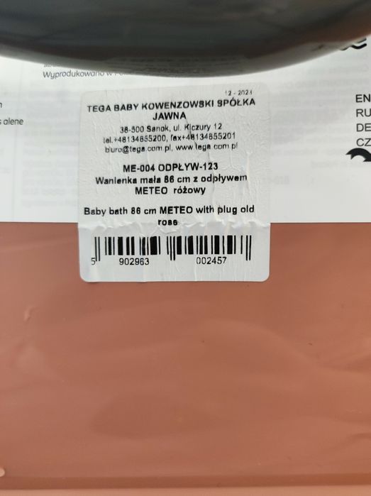 Stojak do wanienki 86 tega+ wanienka z odpływem gratis