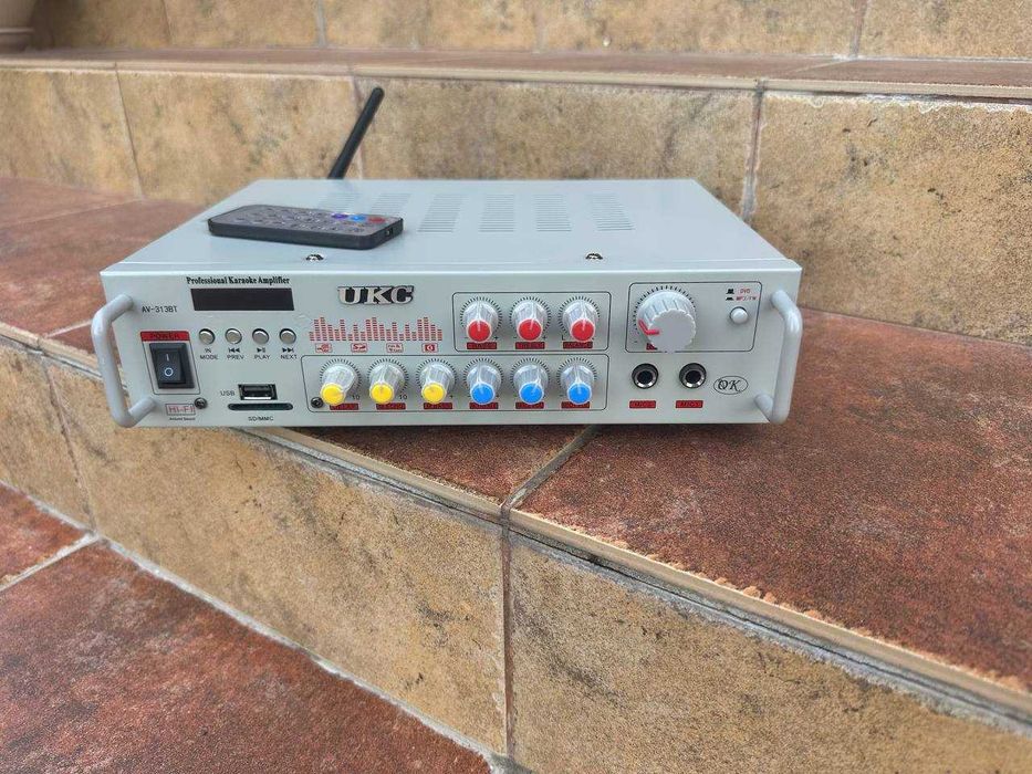 ‼️ Усилитель звука UKC 2х150w +  Bluetooth  + караоке на  2 микрофона