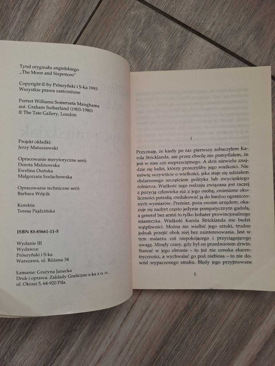 Księżyc i miedziak William Somerset Maugham 1993 rok