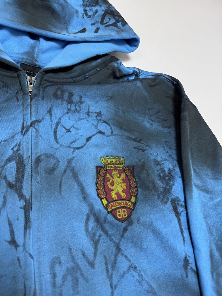 Зіп худі Balenciaga Graffiti Blue Skater Zip up S