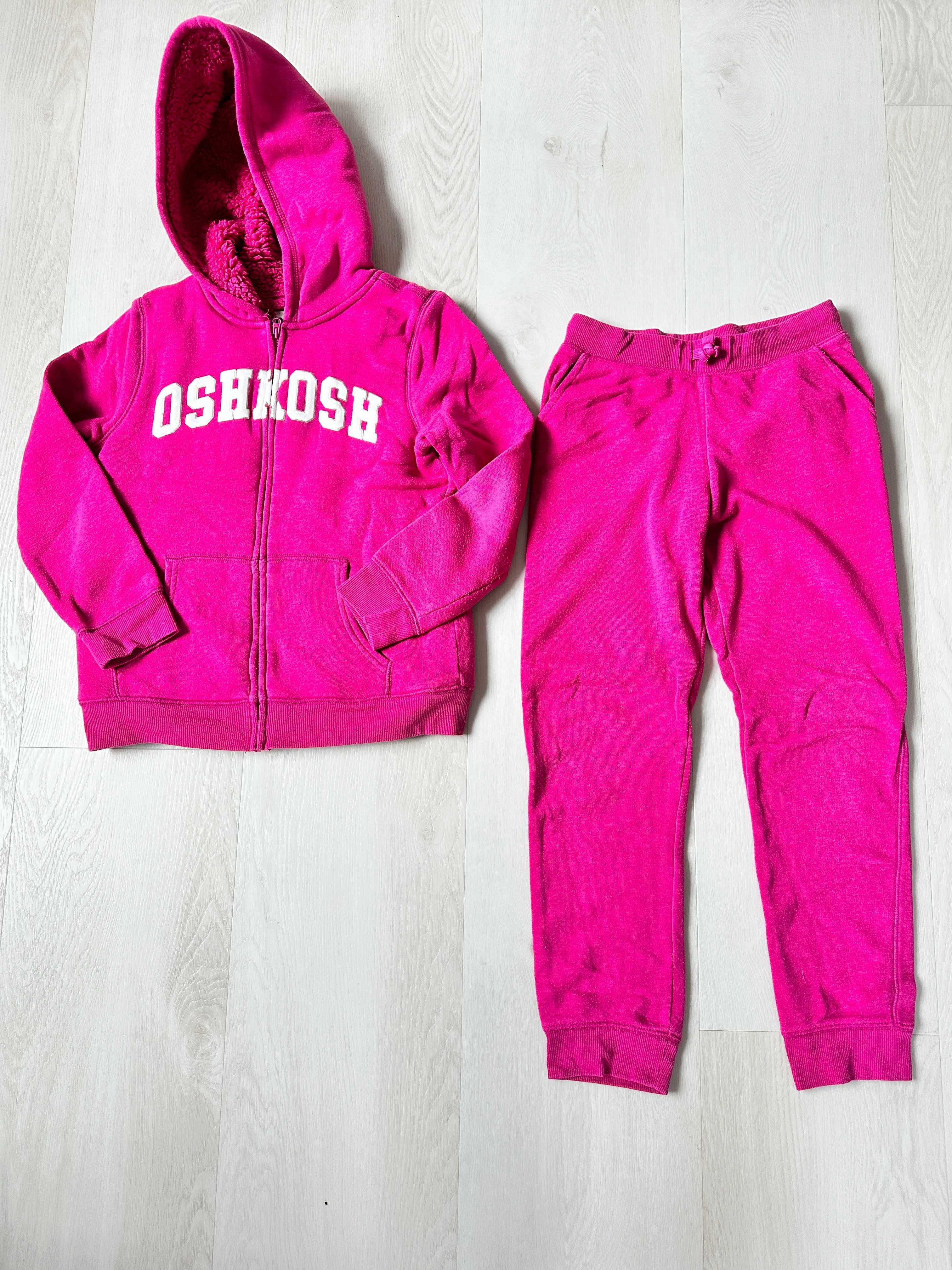 różowy komplet dres bluza i spodnie Osh-Kosh 10 lat 140