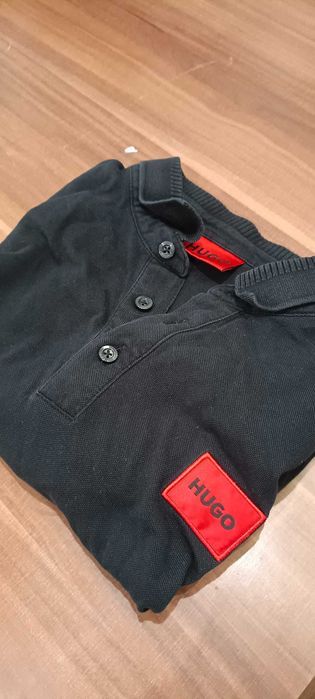 Koszulka polo bawełniana Slim Fit S (small) Hugo Boss czarna