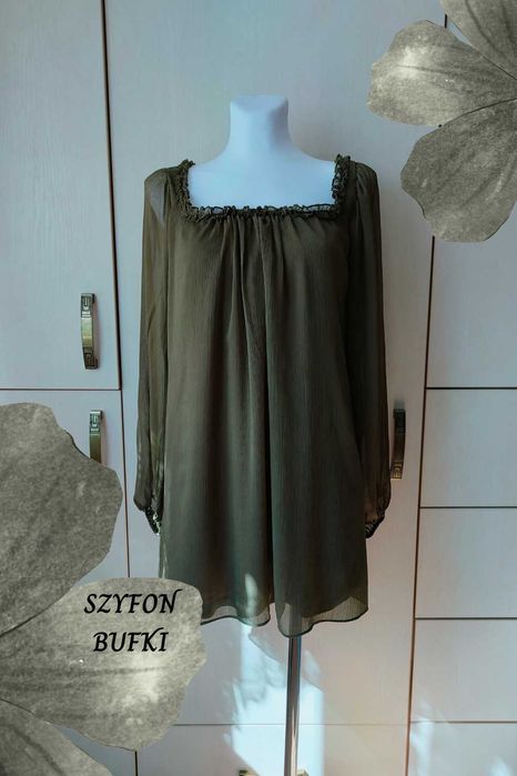 Asos NOWA tunika khaki/oliwkowa zielona 40/42 L/XL boho