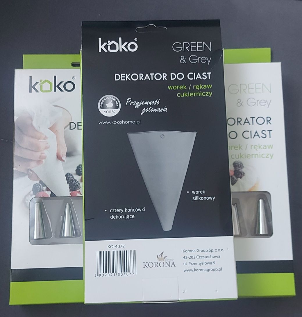 Dekorator do ciast KOKO 2 kpl + 1 gratis