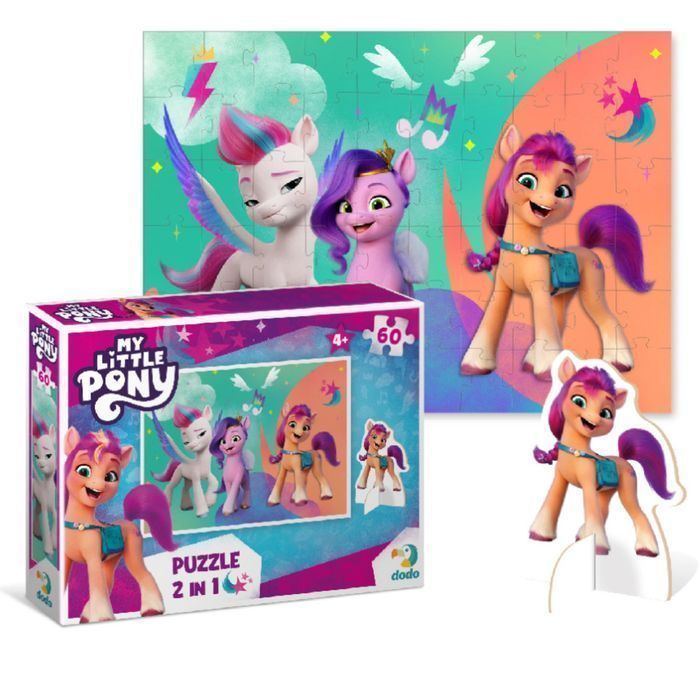 Puzzle 60 elementów. My Little Pony z figurką Sunny. Dodo