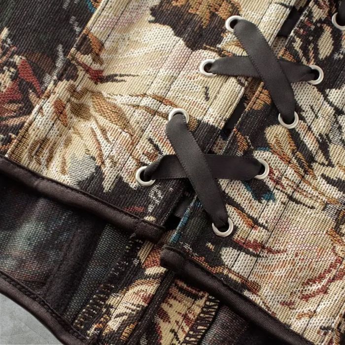 Корсет з фактурної тканини