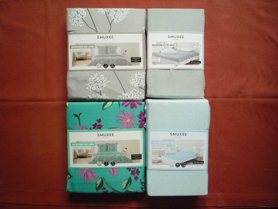 Smukee 2 x pościel 2 x prześcieradło
