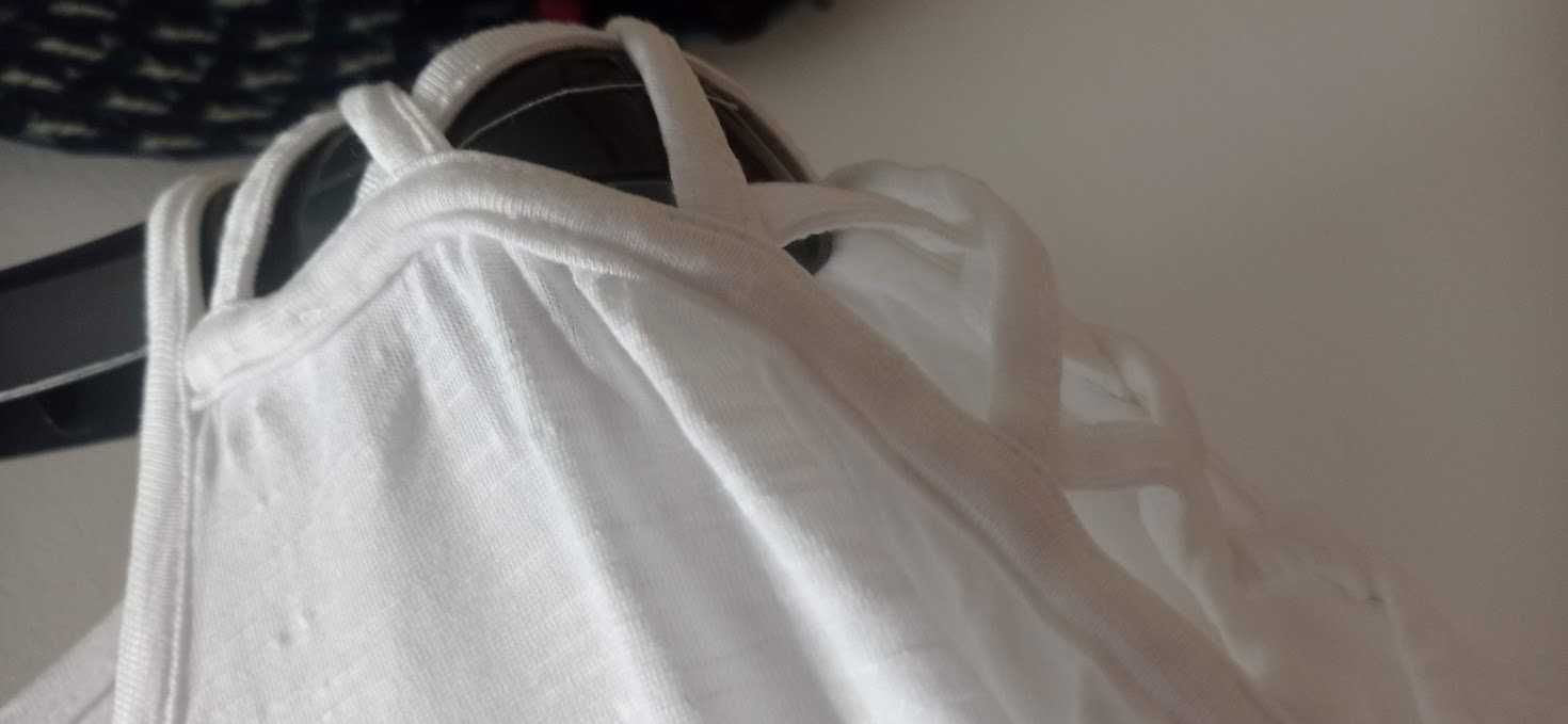 Biała bluzka , tunika , kimono 100%wiscoza r.48/50 CAPSULE