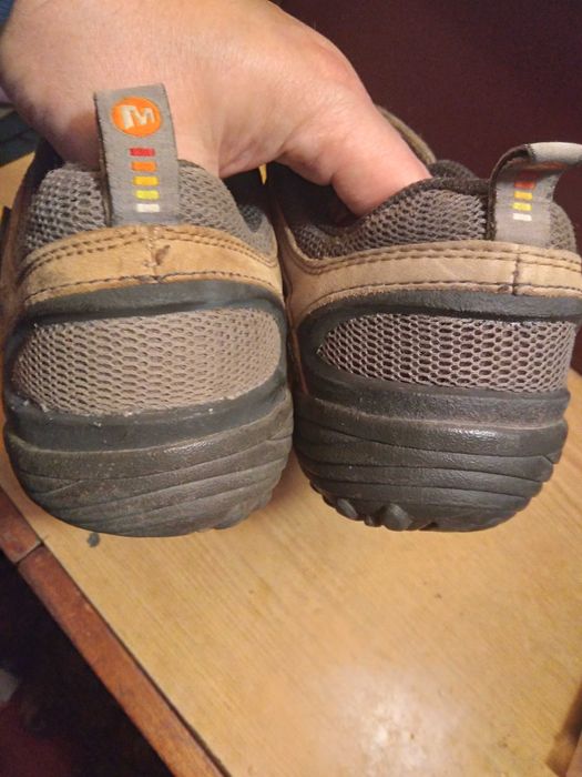 Мужские кожаные  трекинговые кроссовки  merrell / осень-весна