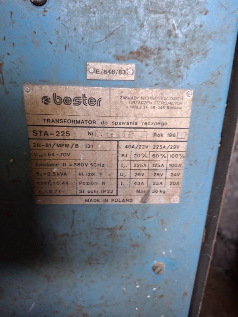 Spawarka model BESTER STA 225