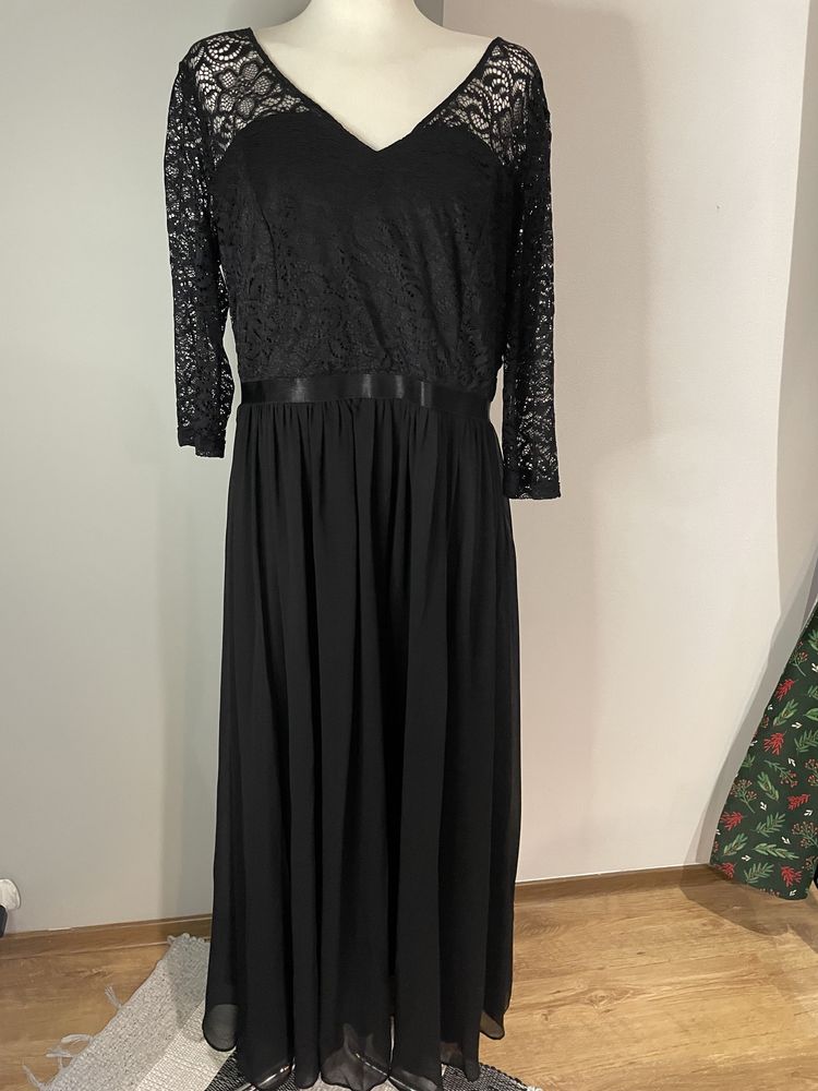 Sukienka dluga maxi studniowka wesele XL/2XL  dress tells