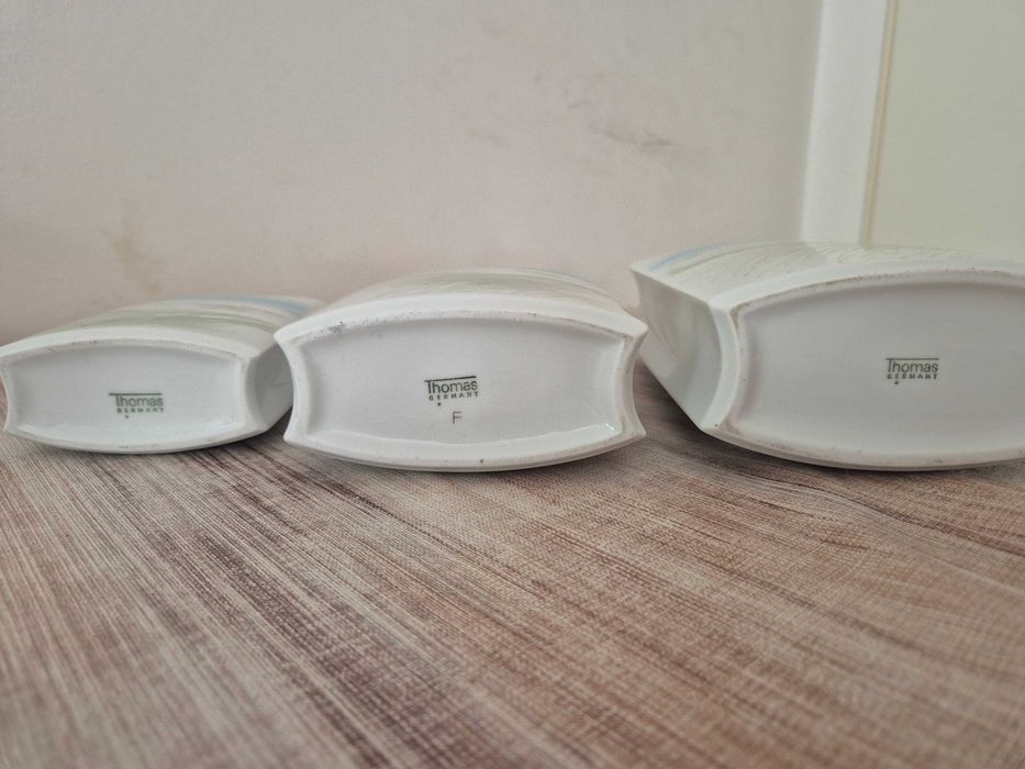 Thomas Germany prostokątny biały wazon przedstawiająca krajobraz plaży