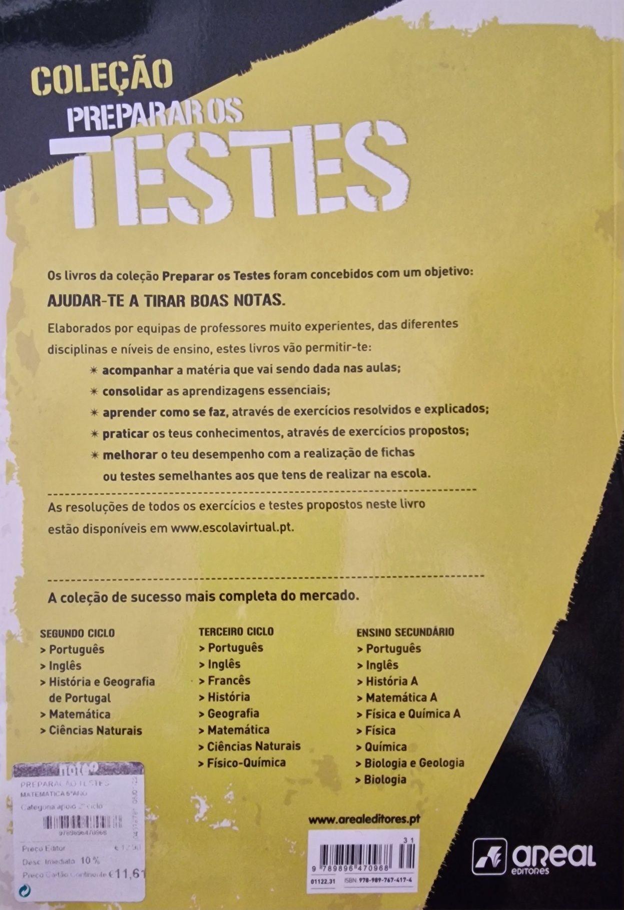Livro de preparação para testes de matemática de 5° ano