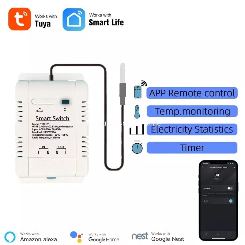 Wifi/ Zigbee smart, умнный терморегулятор, таймер