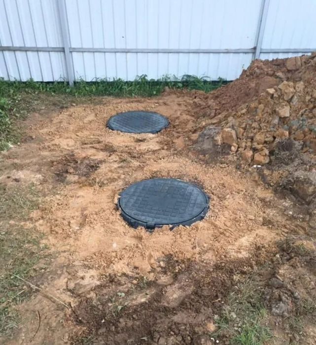 Каналізація септик під ключ вигрібна яма з бетонних кілець (BS200)