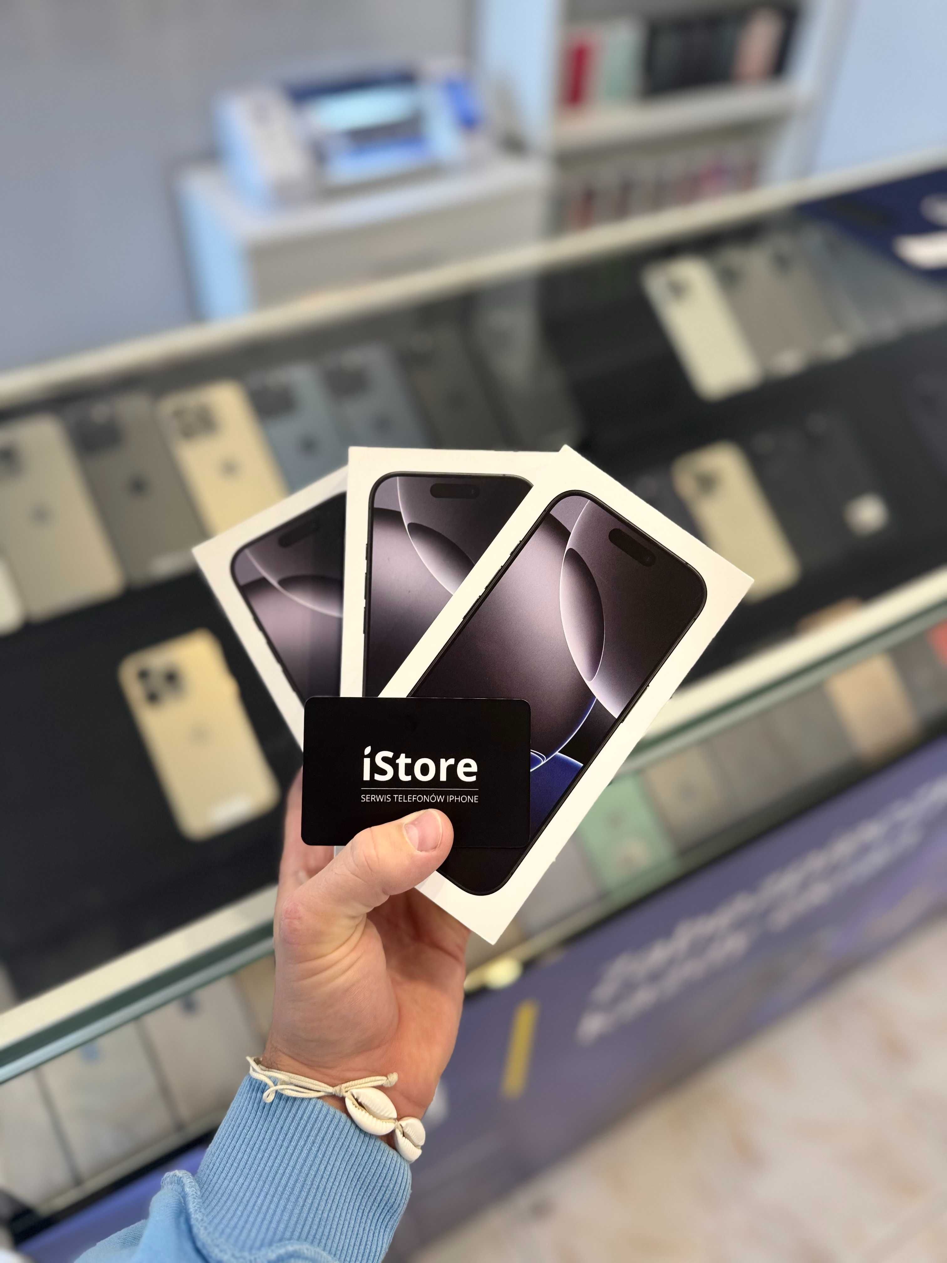 NOWY iPhone 16 PRO 128 GB • Black Titanium • 100% bat. • GWARANCJA •