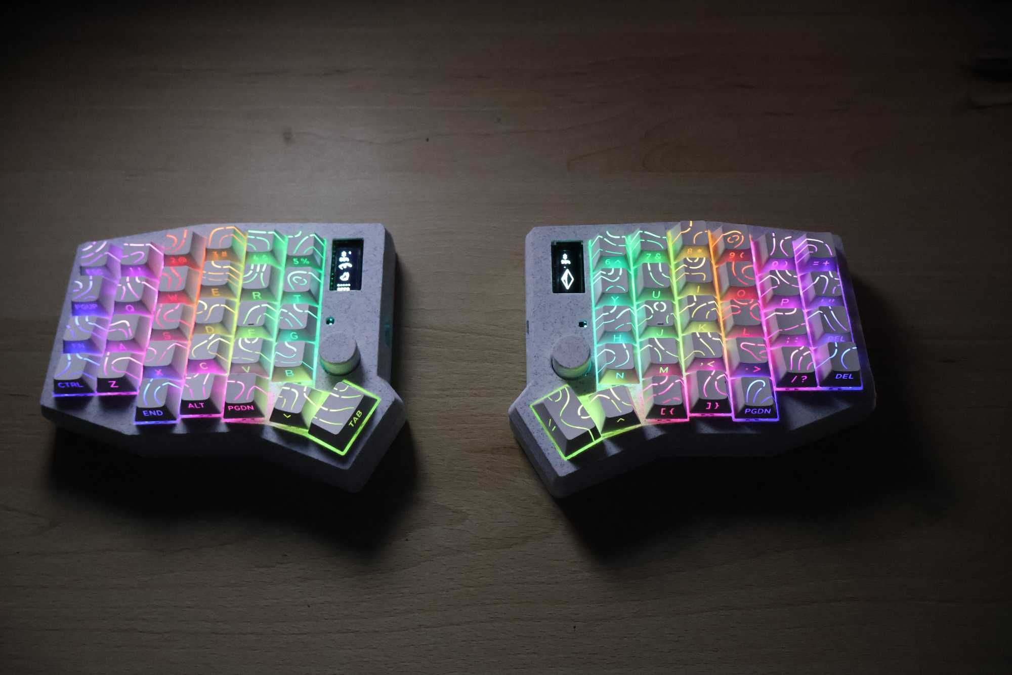 Роздільна, ортогональна спліт клавіатура Sofle RGB Wireless v2