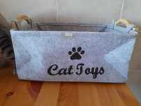 Cesto para guardar brinquedos gato