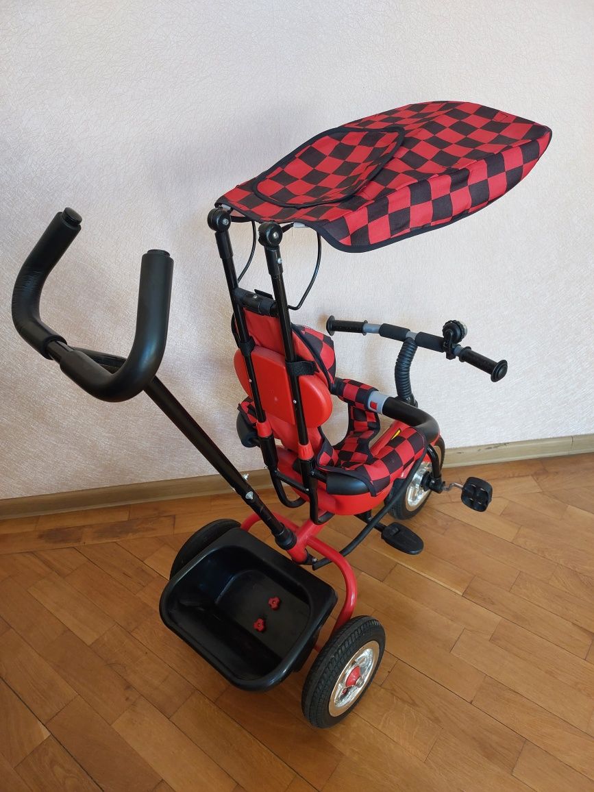 Велосипед детский с родительской ручкой
