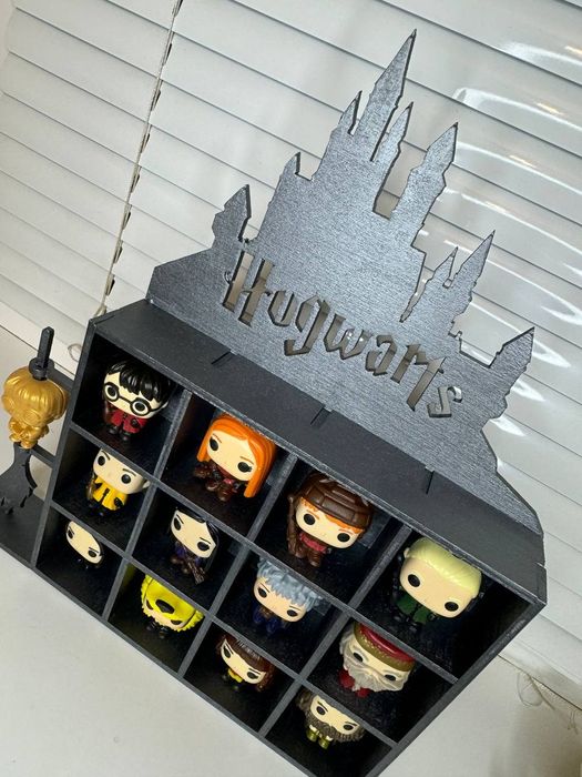 Шафа для фігурок з Kinder Гаррі Поттер. Сірий металік