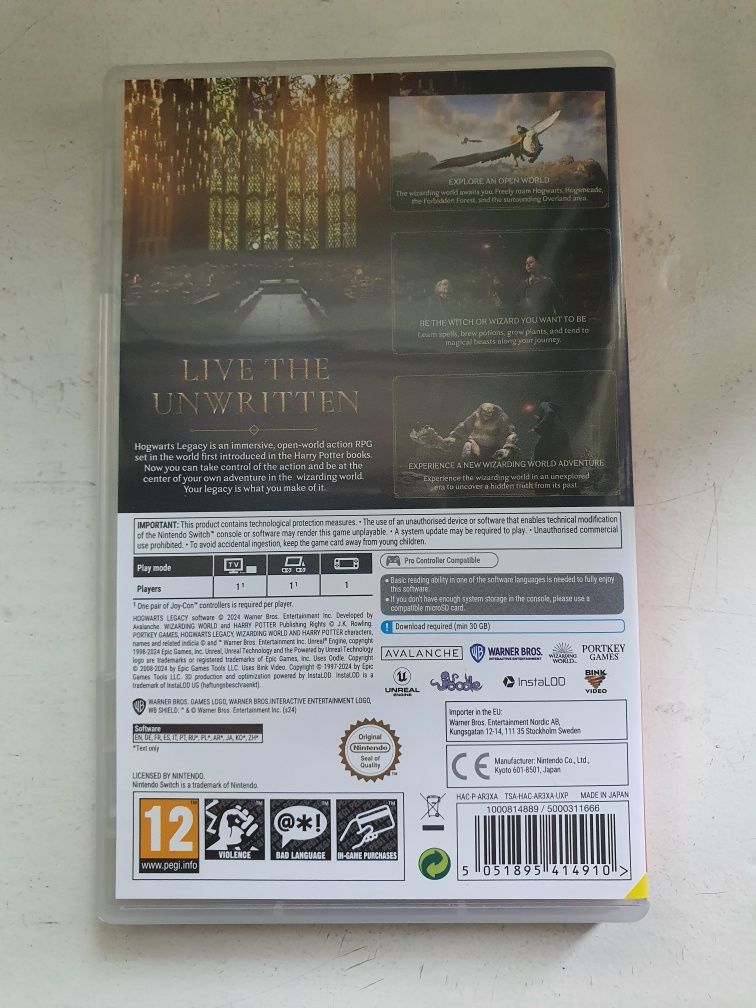 Dziedzictwo Hogwartu nintendo switch hogwart legacy