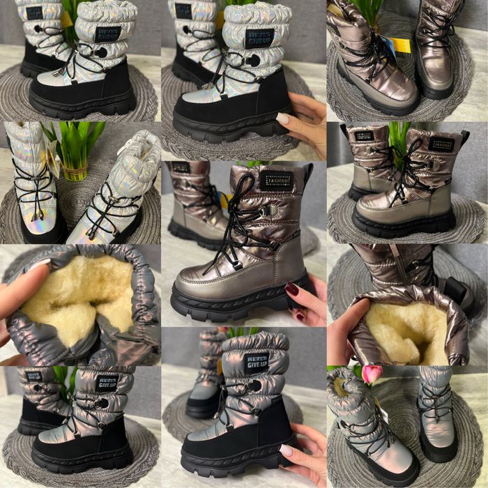 зимові чобітки  для дівчинки дутики /сапоги зимние для девочки ботинки