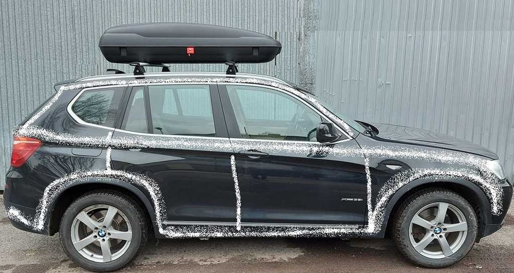 Włoski Box bagażnik dachowy CARBON 400 + gratis Paski czarno grafitowy