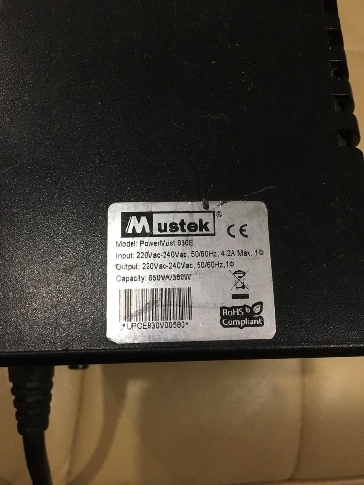 ИБП Mustek Power Must 636E без АКБ