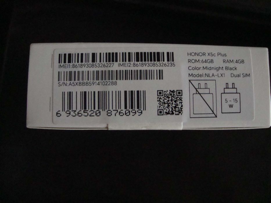 NOWY CZARNY Smartfon HONOR X5C Plus 4/64GB 50Mpix Dual SIM Bez Simlock