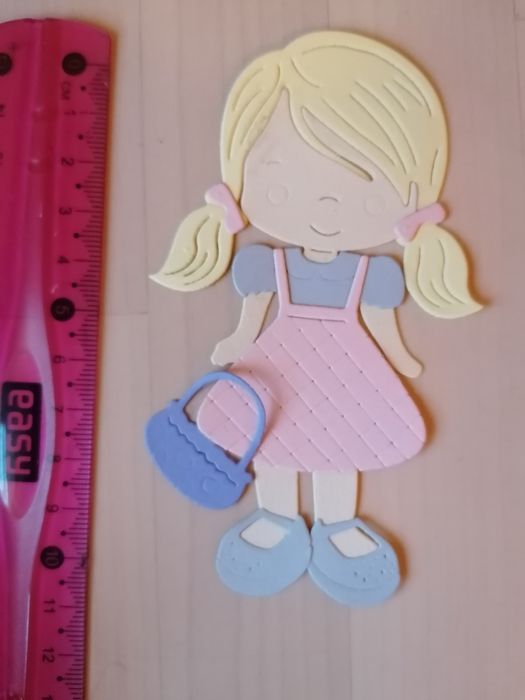 Wykrojnik dziewczynka z koszyczkiem girl scrapbooking