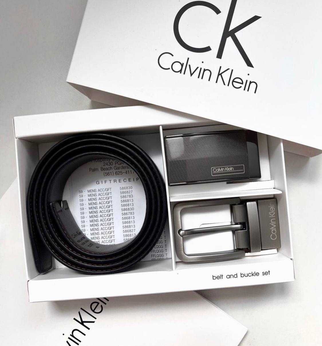 Двосторонній ремінь із двома пряжками Calvin Klein