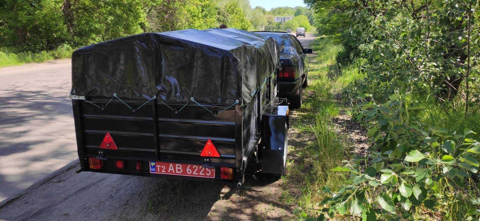 Одновісний причіп 250х130х50 в посиленій комплектаціі "Дніпро"