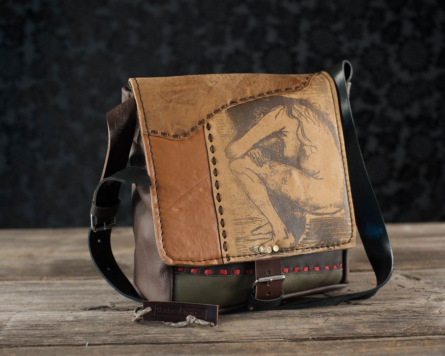 Torba unikatowa handmade akt smutek