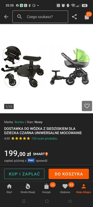 Dostawka do wózka