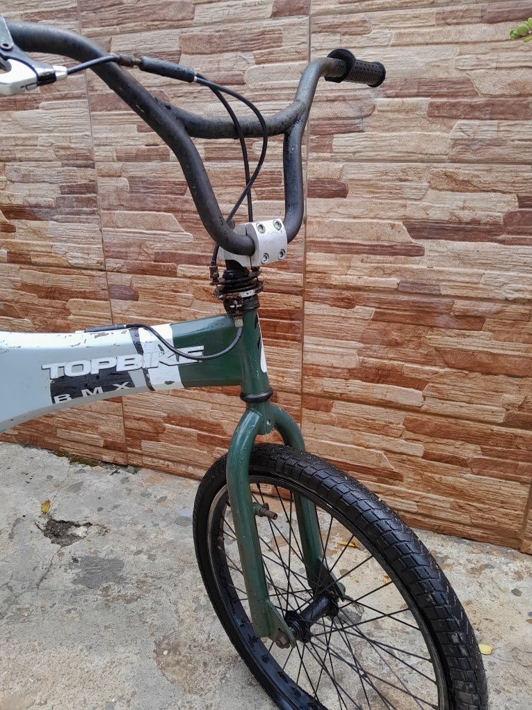 Antiga bmx topbike com guiador 360 roda 20